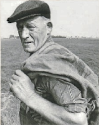 foto van Piet vd Helm als mollenvanger bijnaam 'Piet de Mol'